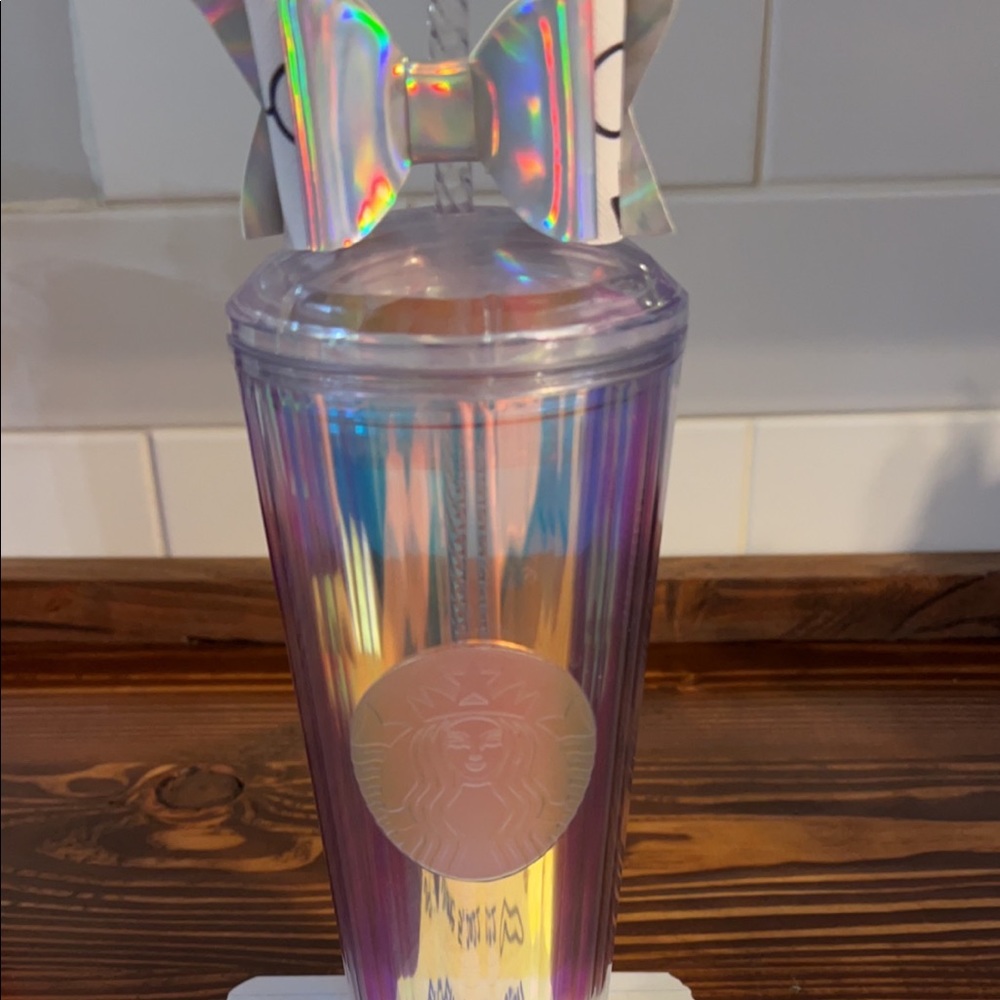Iridescent Starbucks dome timber with bow